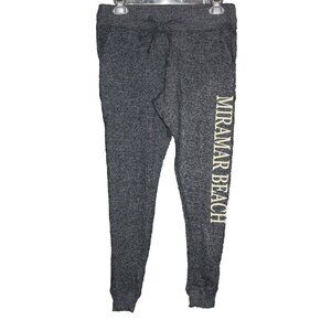 Miami Style Miramar Beach Women's Jogger Pants Size Medium M Heathered Blue